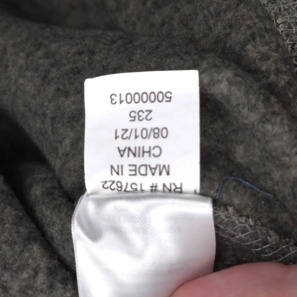 Eddie‎ Bauer Mens Fleece Quarter Zip Size Medium Heathered Grey Outdoor Warm